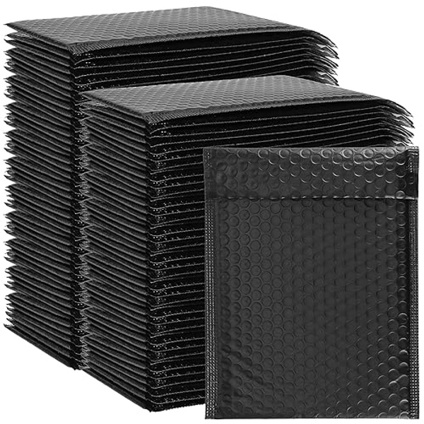 MUKCHAP 80 Pack 18cmx23cm Black Bubble Mailers, 7 x 9 inch Waterproof Padded Envelopes, Poly Bubble Bags Shipping Bags with Self-seal Strip, Envelopes for Mailing, Packaging, Gift wrapping