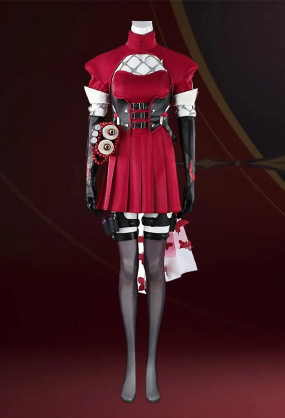 Rival Girl Ninja Girl Blood Kariudo Cosplay Costume New Skin Red Dress Suit