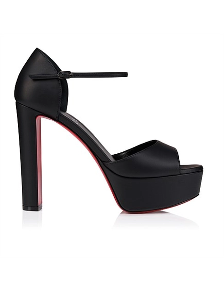 Christian Louboutin Sandaloo 130 Nappa/lining Black/lin Black | David Jones