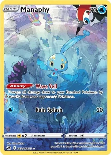 Manaphy GG06/GG70 SWSH Crown Zenith Ultra Rare Pokémon NM