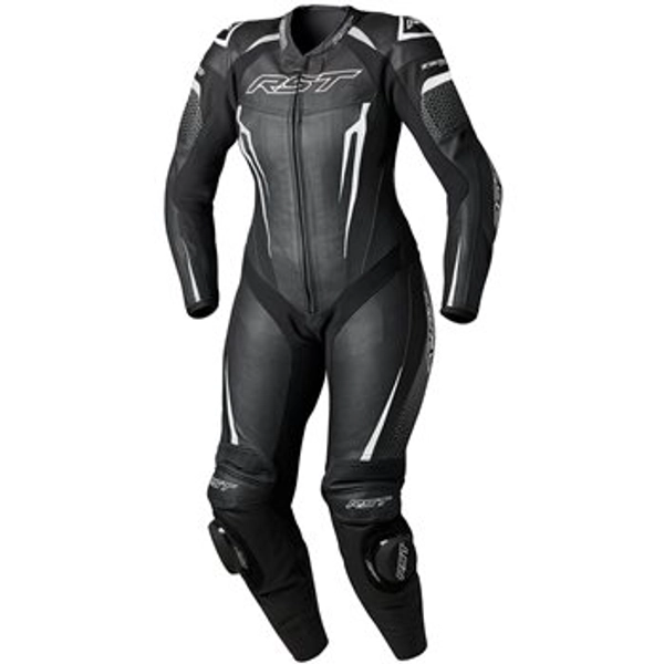 Tractech Evo 5 CE Ladies Leather One Piece Suit 3477 (Black/White) - XS- UK08/EU36