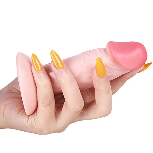 Small Dildo,4.3 in Soft Small Anal Plug,Beginner Anal Dildo Ease Training Adults Sex Toy for Women Men.Multifunctional Sex Toy Games(Flesh) - Flesh