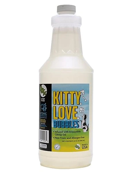 Atomic Bubbles Love Catnip Scented Bubbles 32oz. Refill Bottle Multi