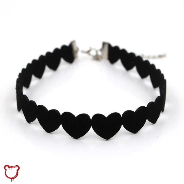 Gothic Velvet Heart Choker