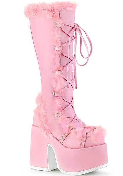 CAMEL-311 [Pastel Pink] | PLATFORM BOOTS [IN STOCK]**