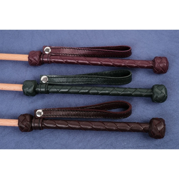 Lambskin Wrapped Handle Cane/Bdsm Cane Bdsm/Spanking Cane/Delrin Cane Set/Impact Play/Riding Crop/Dark Green Purple Brown/ Mature
