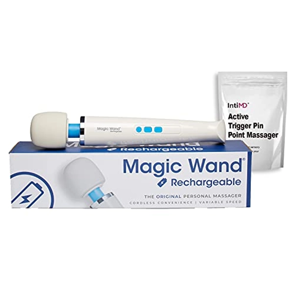 Original Magic Wand Rechargeable Vibratex Personal Massager with IntiMD Powered Trigger Point Massager Kit