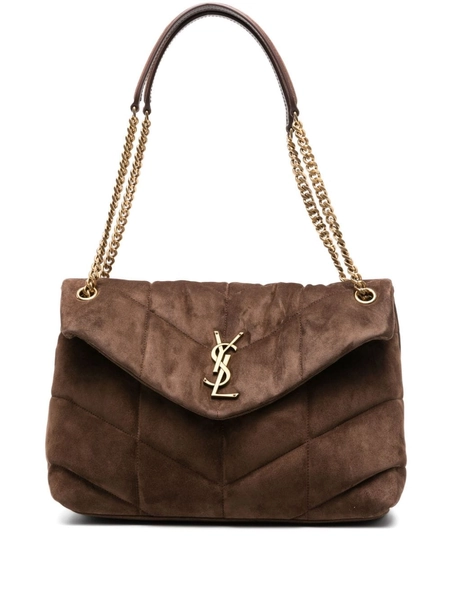 Puffer logo-plaque shoulder bag