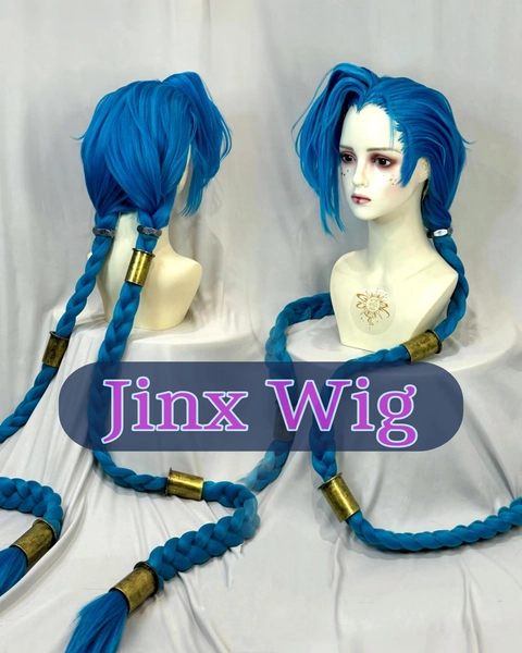 Custom Wig, Cosplay Wig, Jinx Wig. Jinx Cosplay, Arcane Wig, Arcane Wig for Cosplay
