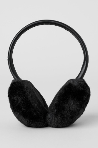 Faux Fur Ear Muff - Black | Black / One Size