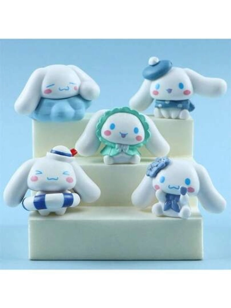 Sanrio 5st Sanrio Mystery Blind Box-leksaker, skrivbordsfigurer, tårtoppar, bildekorationer