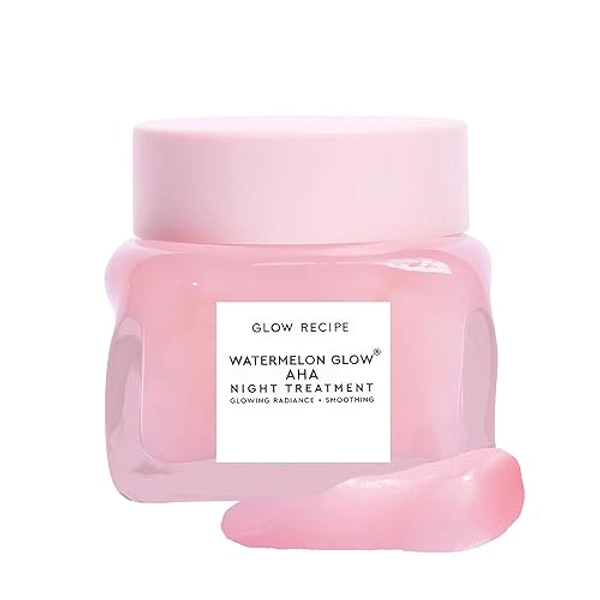 Glow Recipe Watermelon Glow Sleeping Mask - Exfoliating, Anti-Aging + Brightening Overnight Face Mask with AHA, Hyaluronic Acid + Pumpkin Seed Extract for Sensitive Skin - Hydrating Mask (80ml/2.7oz)
