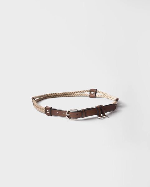 Leather and cord belt