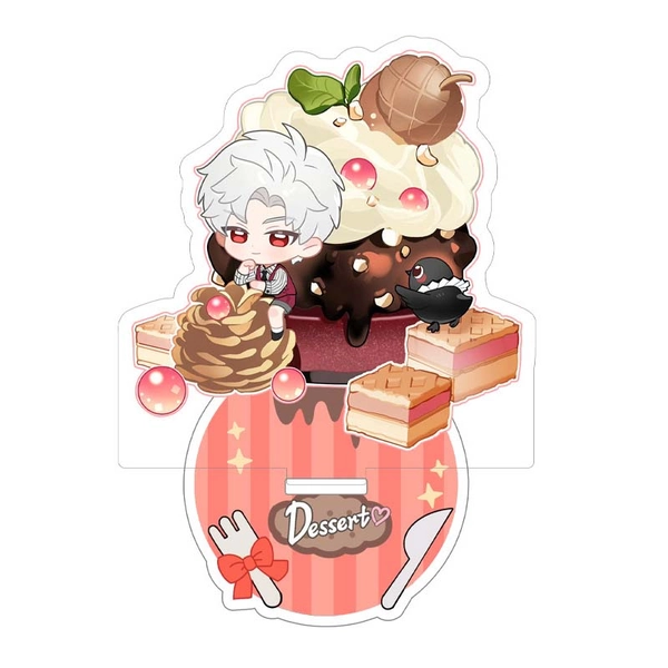 Dessert Love and Deepspace Acrylic Standee Chibi Sylus Merch Rafayel Xavier Zayne - Sylus