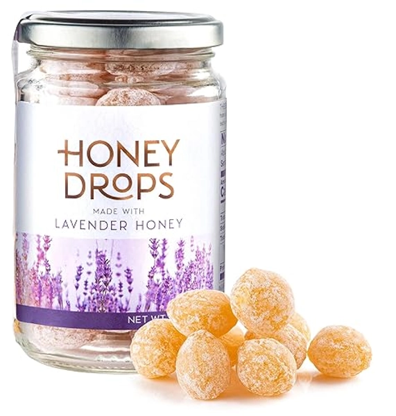 Gourmanity Honey Drops Made with Lavender Honey, Fruity and Floral Touch Carefully Crafted from Natural Honey, Gift your Family Artisan European Candy, Made in Provence, France, 7oz