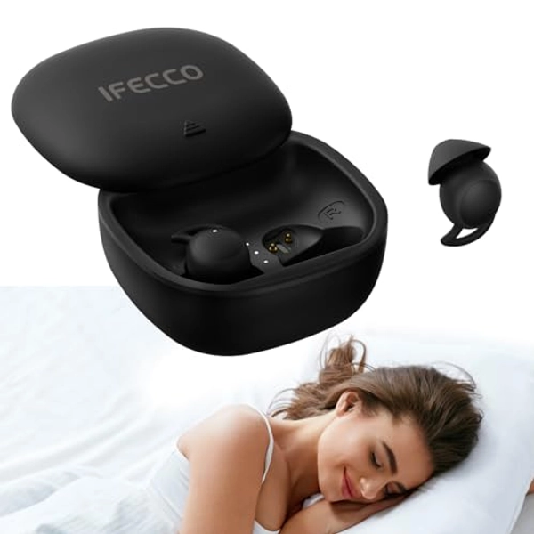 IFECCO Invisible Sleep Headphones Bluetooth - Small Wireless Sleep Earbuds for Side Sleepers,Sleepbuds Comfortable Noise Blocking,IPX6 Waterproof Wireless Tiny Headphones for Sleeping,Sport