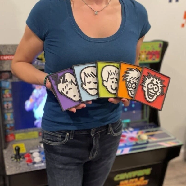 GamePro Magazine review faces coasters set