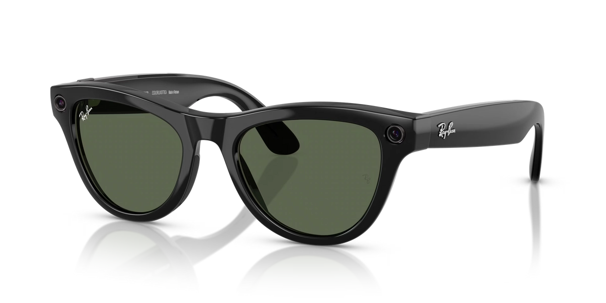 Ray-Ban Meta AI Glasses Black Frame Green Lenses