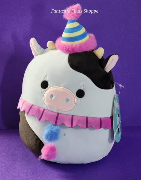 Squishmallows Epic Collection Cillian the Clown Cow 8&#034; NWT