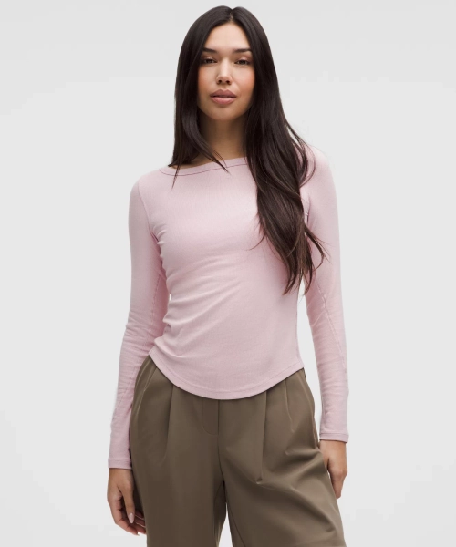 lululemon boatneck long-sleeve shirt