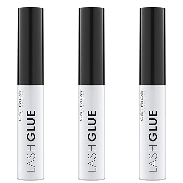 Catrice Lash Glue, Wimpernkleber, transparent und langanhaltend, Fake Lashes-Zubehör, Nr. 010, 3er Set (3 x 4,7ml)