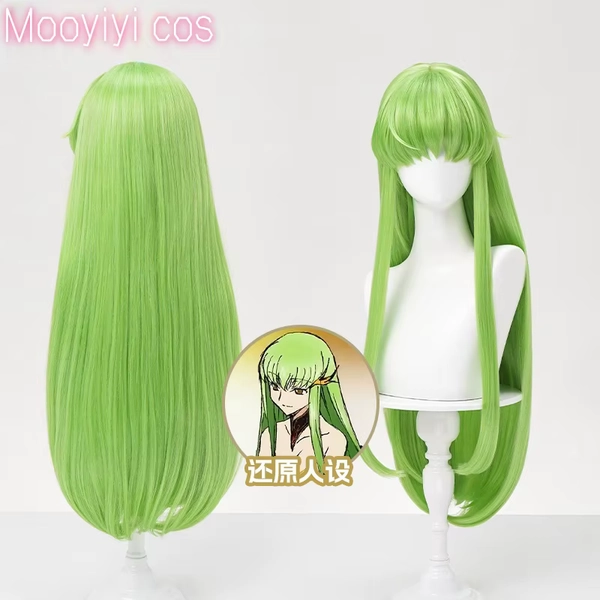 2025 New Mooyiyi cos CC Cosplay Wig Halloween Christmas Role Playing Party Free cap C.C. Geass - AliExpress