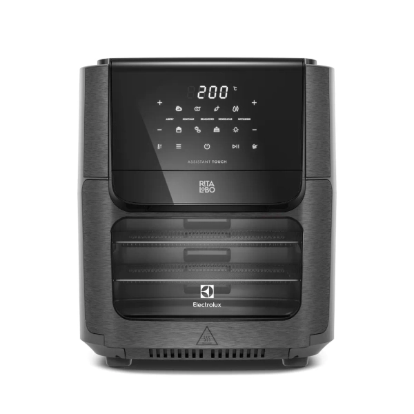 Air Fryer Oven Electrolux Rita Lobo 12L Digital Grafite c/ Espeto e Grelhas Antiaderente (EAF90)