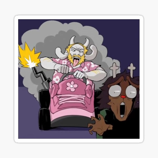 Crazy Cart Asgore Sticker