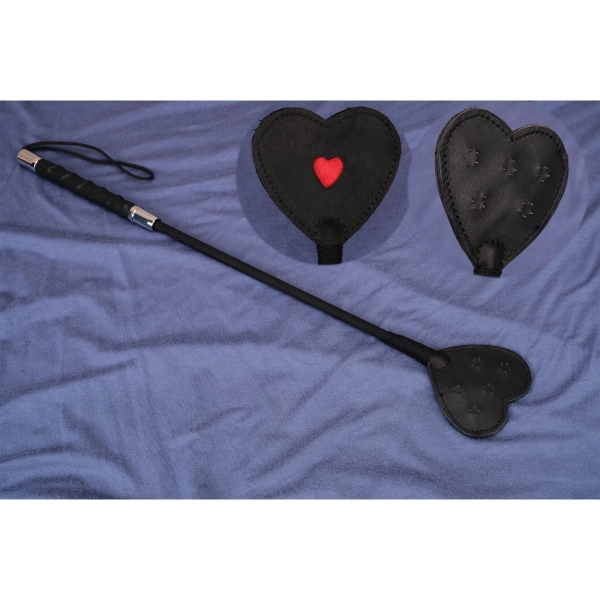 Handmade Cowhide Heart Shape Riding Crop With Sharp Spikes/Leather Riding Crop Quirt Equestrian/Spiked Paddle Spanking MATURE