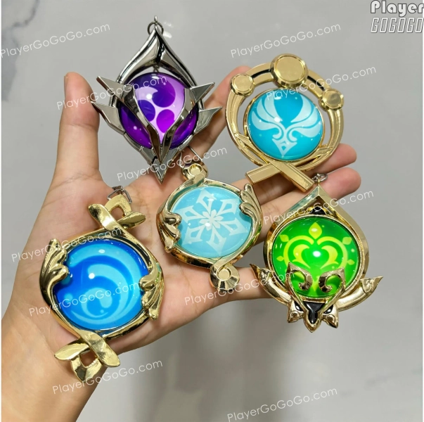 Genshin Impact Vision Charm Fontaine, Inazuma, Liyue, Mondstadt, Snezhnaya, Sumeru, Pendant Anemo Geo Electro Dendro Hydro Pyro Cryo