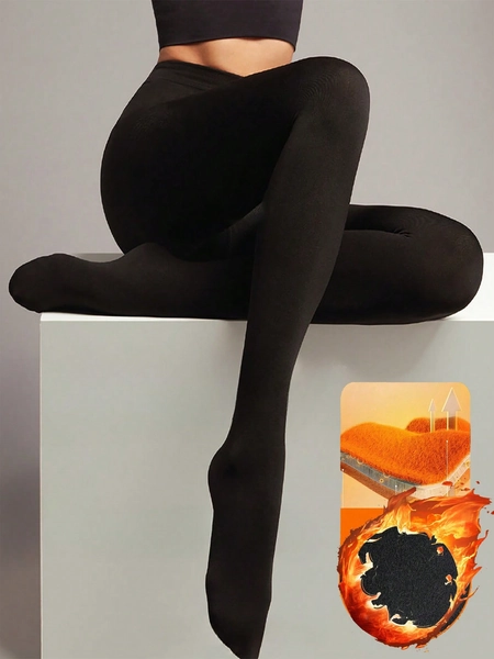 300g Nylon Four-Way Stretch Thermal Tights, Versatile Leggings For Winter Home And Layering