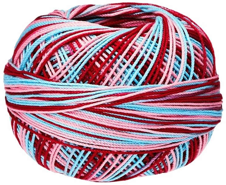 Handy Hands Lizbeth Egyptian Cotton Crochet, Tatting, Knitting Thread Lace Size 10 (25 Grams 122 Yards) – HH10118, Bubble Gum Mix