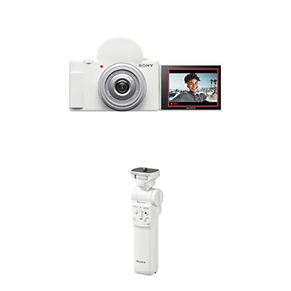 Sony ZV-1F Vlog Camera with White Grip