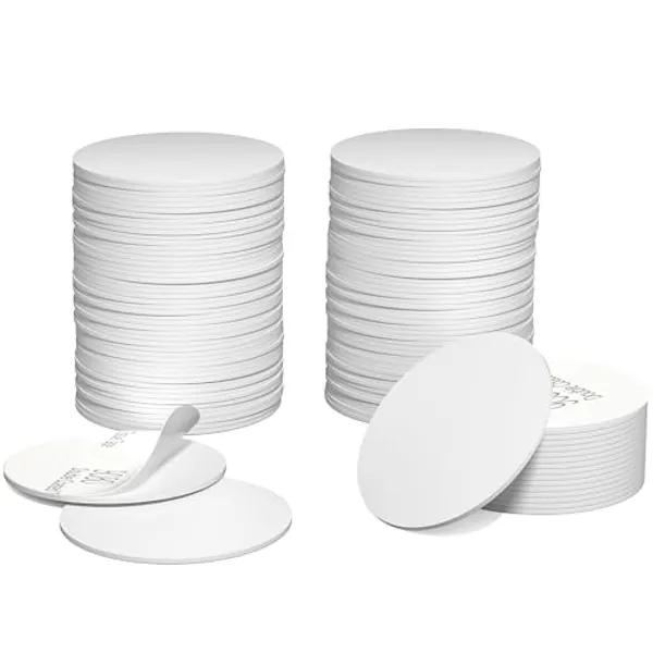 50 Pieces NFC Tags, NTAG215 NFC 215 Tags Blank NFC Coins White NFC Stickers Cards with Adhesive Back, Compatible with TagMo and NFC Enabled Devices
