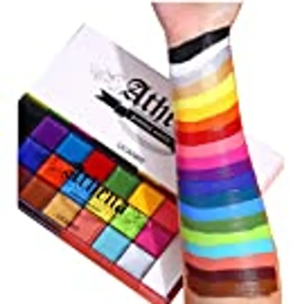 20 couleurs visage corps peinture huile sûr enfants flash tatouage peinture visages peinture à l'huile ensemble pour garçons filles adultes Halloween vacances art quotidien maquillage déguisement