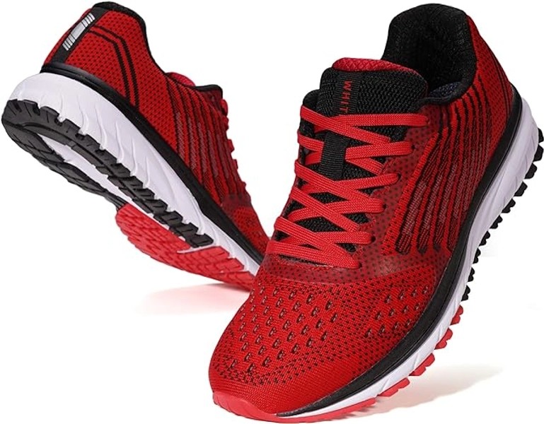 Joomra Whitin Men's Supportive Running Shoes Cushioned Athletic Sneakers - 11 - S5 | Red