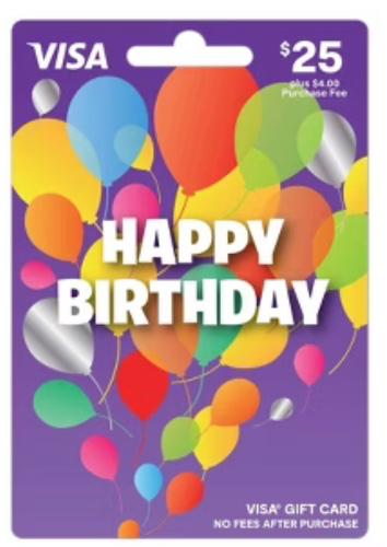 $25 Birthday Gift Card