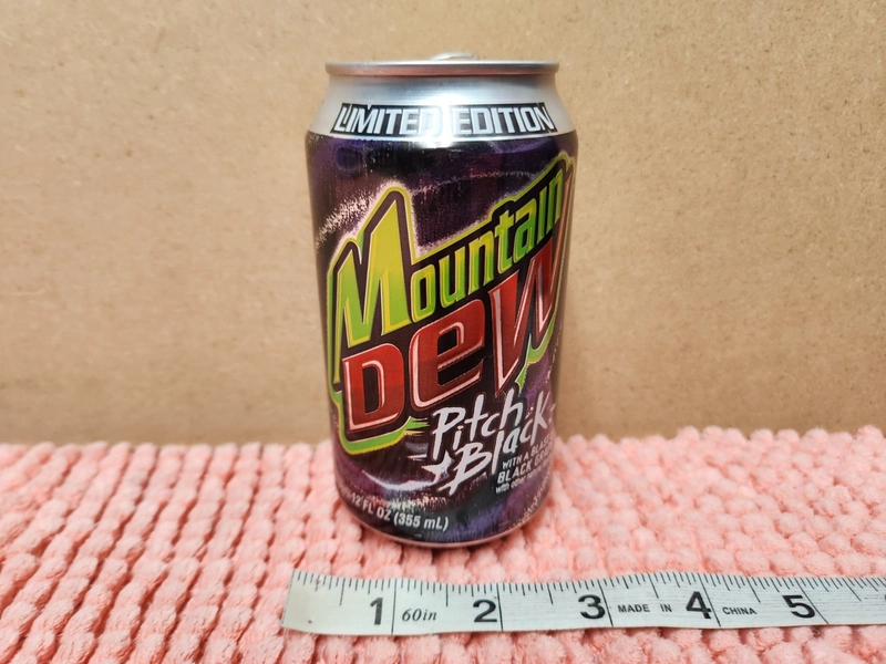 2004 Mountain Dew Pitch Black Can Black Grape EMPTY CAN MTN Dew Pitch Black 12Oz