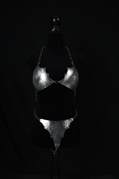 Obsidian Hammered Bat Armor Bikini Set - Full set