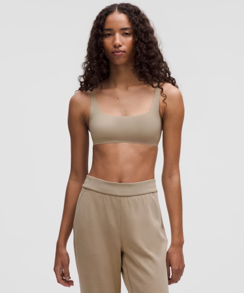 Wundermost Ultra-Soft Nulu Scoop-Neck Bralette *A-D Cups - Sheer Oak - 10