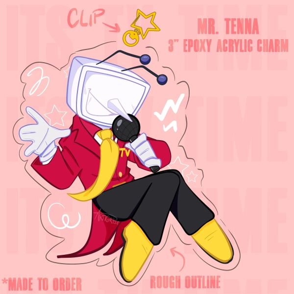 Deltarune Mr. Tenna || 3” Epoxy Acrylic Charm