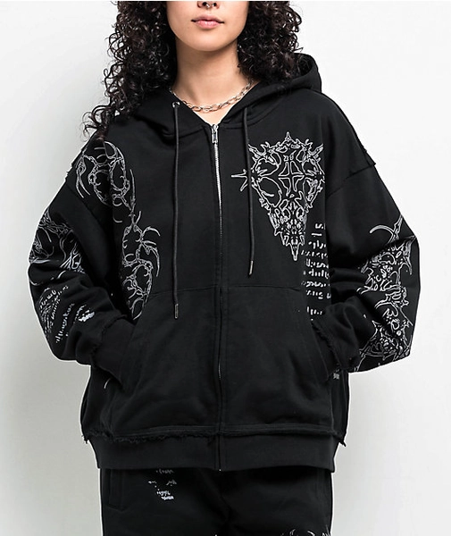 Insomnia Visuals Sigil Black Zip Hoodie