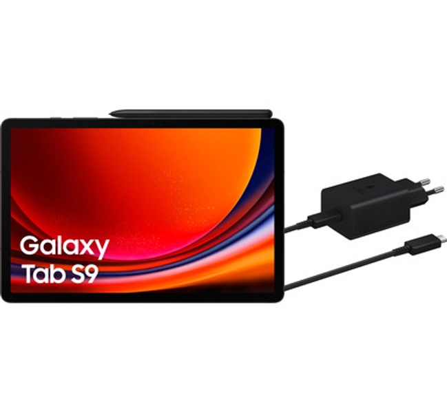 Samsung Galaxy Tab S9 11 inch 128GB Wifi en 5G Zwart + Oplaadpakket