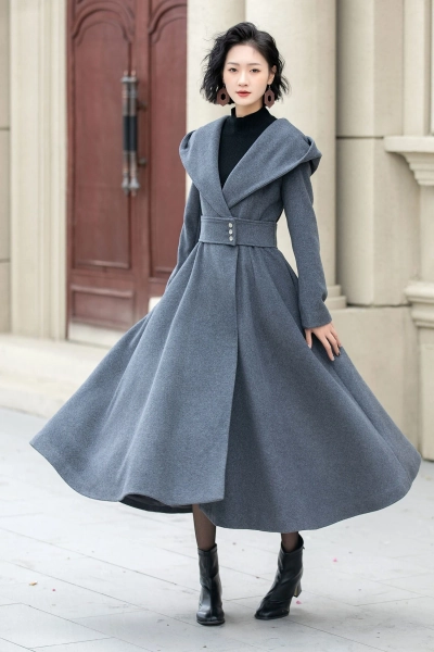Dreamy Fit and Flare Wool Custom Winter Coat