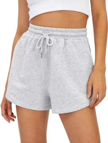 Women's Sweat Shorts Comfy Lounge Running Shorts Gym Summer Casual High Waisted Athletic Shorts with Pockets