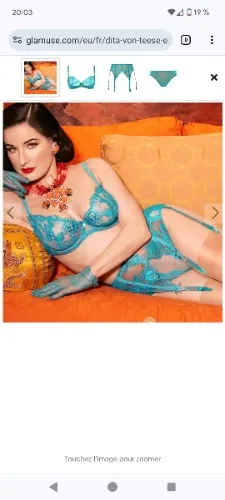 Porte-jarretelles 6 attaches en dentelle Dita Von Teese Savoir Faire