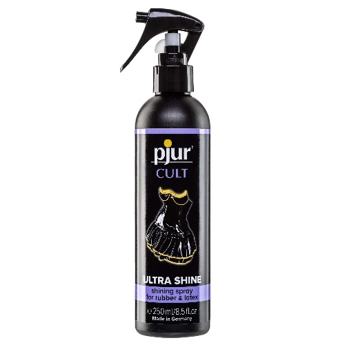 pjur CULT Ultra Shine - Latex Pflege für intensiven Glanzeffekt ohne Nachpolieren - auch für Gummi (250ml)