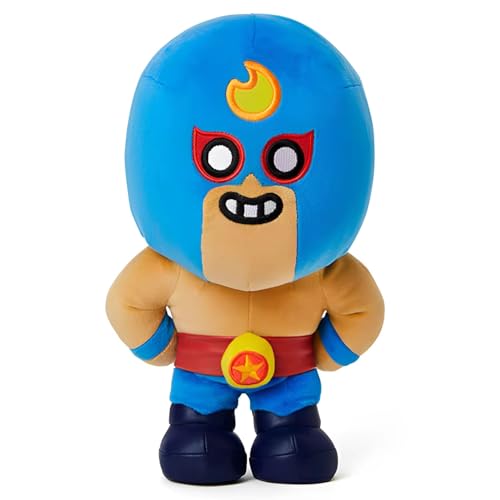 HEKCUIX 𝐁𝐫𝐚𝐰𝐥 𝐒𝐭𝐚𝐫𝐬 Plush Toy 10.5" Tall, Brawl Stars Figures El Primo Plush Doll