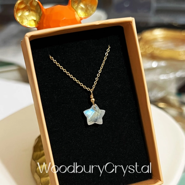 Rainbow moonstone necklace