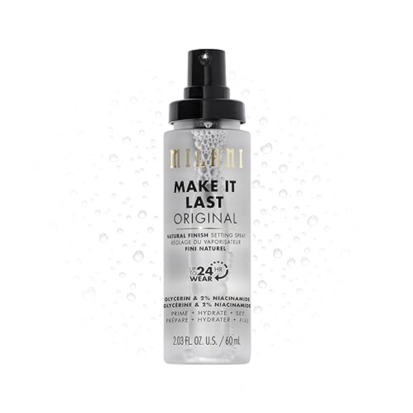 Milani Make It Last Original - Natural Finish Setting Spray 3-in-1 Setting Spray and Primer- Prime + Correct + Set Makeup Finishing Spray and Primer - Long Lasting Makeup Primer and Spray 2.03 Fl. Oz